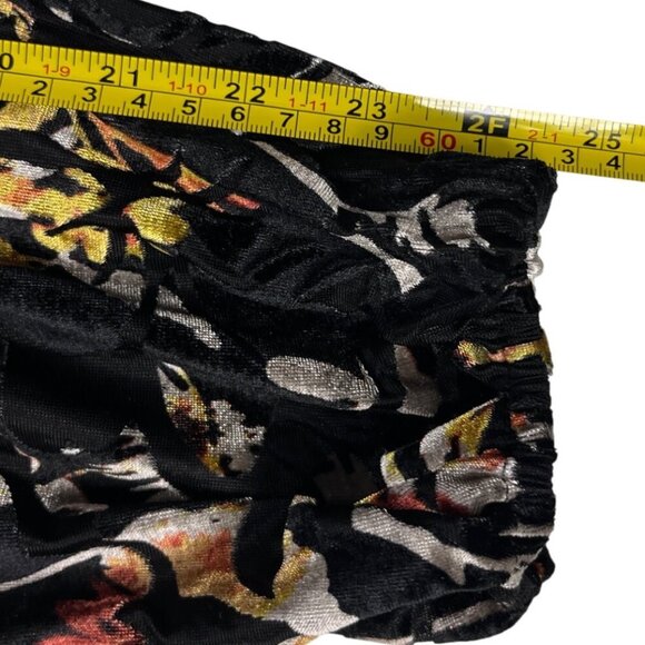 Rachel Roy Floral Velvet Burnout Alma Peplum Top Fairy Whimsigoth Size Large - Picture 13 of 16